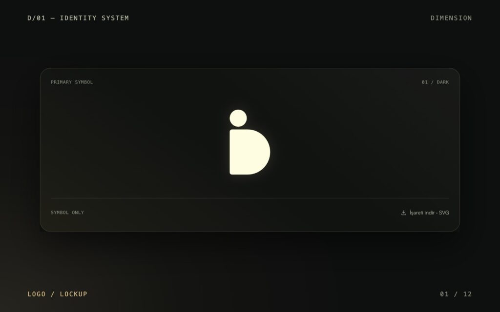 DIMENSION logosu: işaret ve yazı kilidi