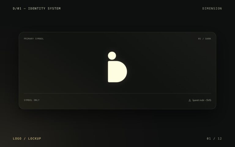 DIMENSION logosu: işaret ve yazı kilidi