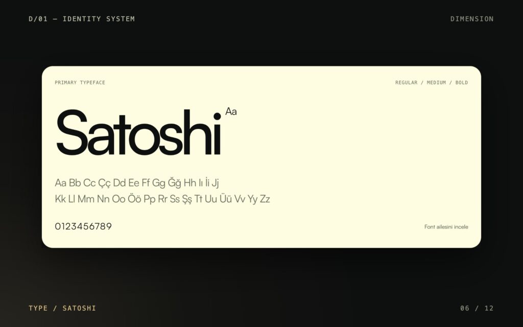 Satoshi yazı karakteri örneği